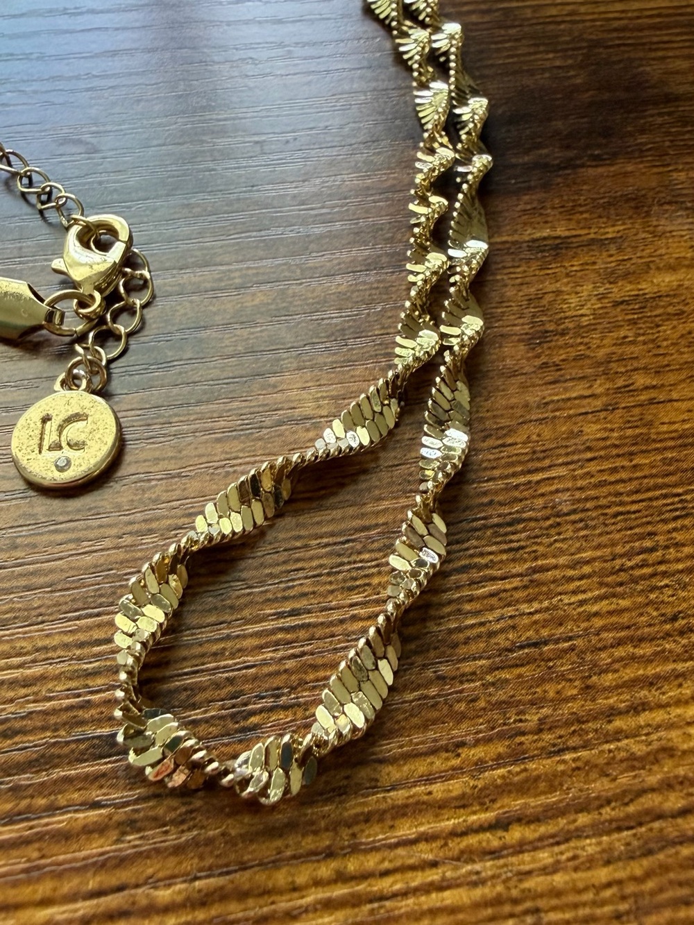 Liz Claiborne Gold-Tone Twisted Chain Necklace